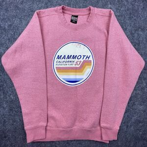Mammoth California Sweatshirt Womens Small Pink Highcamp Outfitters Fleece